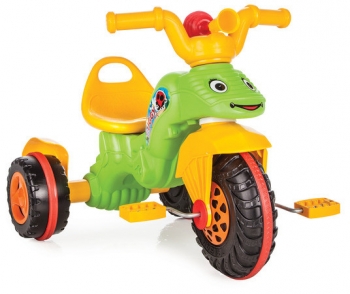 Трехколесный велосипед Pilsan "Buggy" — зелено-желтый