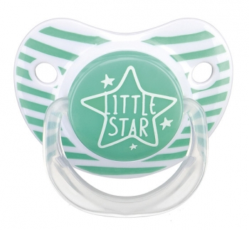 Соска-пустышка силиконовая ортодонтической формы Happy Baby — Little Star