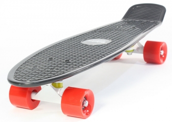 Пенни борд Hubster Cruiser 27 — черный с красными колесами