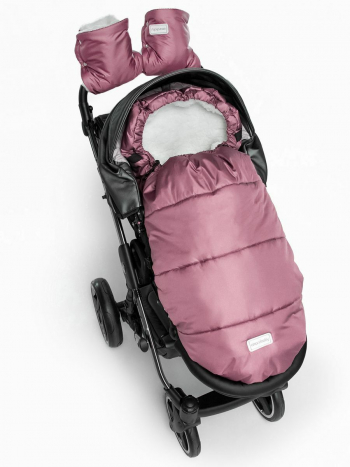 Конверт в коляску AMAROBABY Snowy Travel — Розовый, 105 см