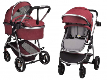 Коляска-трансформер Farfello Pristina — Рубиновый