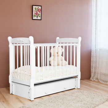 Детская кроватка Красная звезда (Можга) Артем С 579 (маятник) — Белый