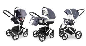 Коляска 3 в 1 Esspero Magic Pro (шасси White) — Grey Lux