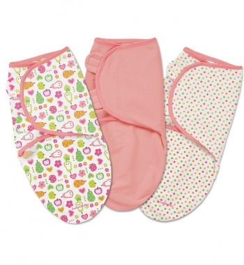 Конверт для пеленания Summer Infant SWADDLEME (размеры S/M) — Веселые фрукты - 3 шт. (р-р S/M)
