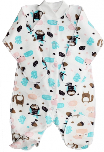 Комбинезон реглан с закрытыми ручками Веселый малыш 