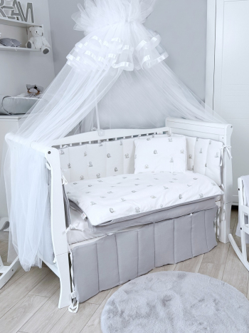 Комплект постельного белья Lepre Animals 6 предметов (125*65) — Серый