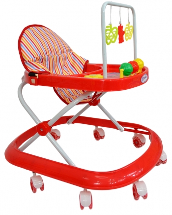 Ходунки Farfello арт.348-1 — красный, принт полосы