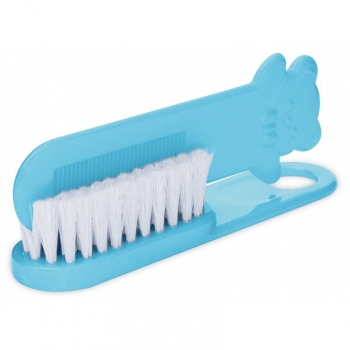 Щетка натуральная мягкая с гребнем Canpol арт. 2/424, 0+ мес. — голубой
