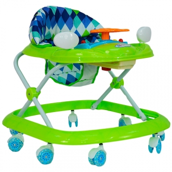 Ходунки Farfello арт.5020 — зелёный, принт ромбы