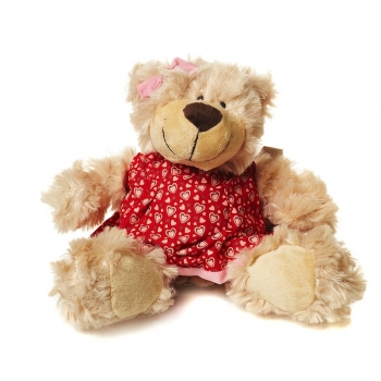 Мягкая игрушка Maxi Toys Мишка Миа — в Платье Сидит