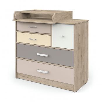 Комод Атон Сириус NORMAN 905 ЛДСП с шариковыми направляющими — дуб крафт серый