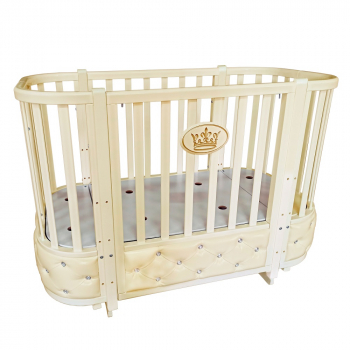 Детская кроватка КЕДР Estelle Elegance 4 (маятник) — Слоновая кость/Слоновая кость