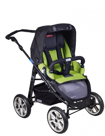Коляска 3 в 1 Patron Fenix 4XC-B (черная рама) — gento kiwi 602