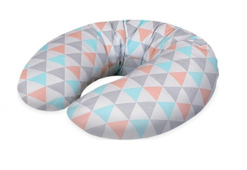 Подушка для кормления Ceba Baby Physio Mini трикотажная — Triangle turquoise-orange