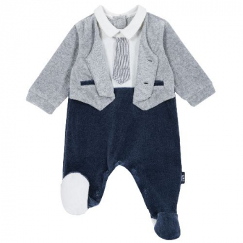 Комбинезон Chicco с галстуком, цвет тёмно-синий