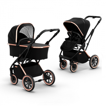 Коляска 2 в 1 Moon Style — Rocca Rosegold (433) 2022