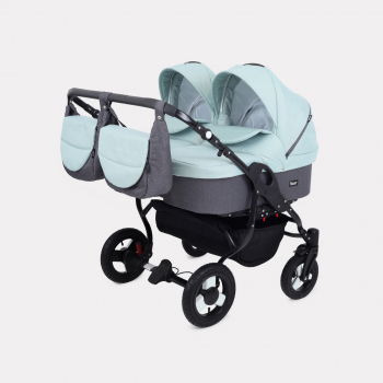 Коляска для двойни 2 в 1 RANT DREAM DUO — 04 серый-мятный