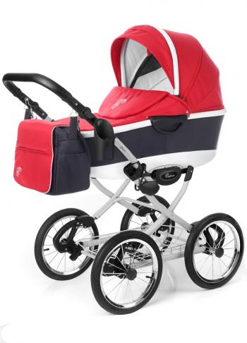 Коляска для новорожденных Esspero Classic Alu (шасси Grey) — Red