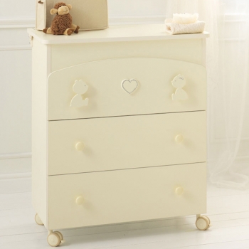 Комод пеленальный с ванночкой Baby Expert Primo Amore — крем