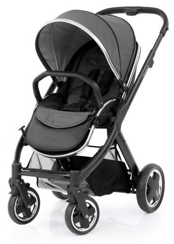 Прогулочная коляска Oyster 2 + Colour Pack (шасси Black) — Tungsten Grey