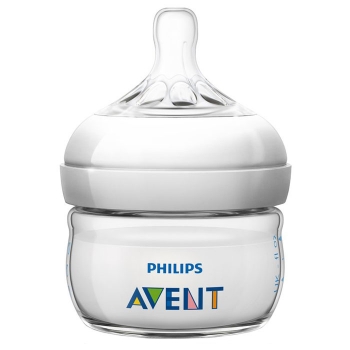 Бутылочка Avent Natural PP, 60 мл, сил. соска, медл. поток, 0+, 1 шт., арт. 86021