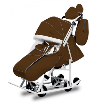 Санки-коляска Pikate Arctic — шоколад