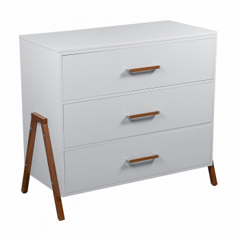 Комод Мой Малыш Vardi 1000/3 со съемной пеленальной доской, ЛДСП, шариковые направляющие — Белый