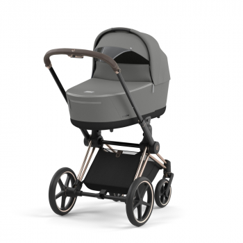 Коляска для новорожденных Cybex Priam IV (шасси Rosegold) — Soho Grey