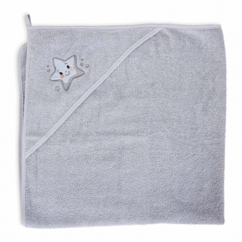 Полотенце-уголок Ceba Baby 100x100 см — W-815-302-577 Star grey 