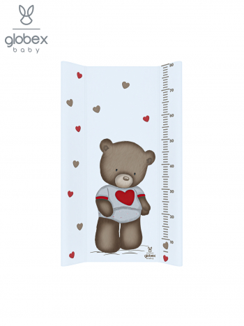 Доска для пеленания Globex Параллель 800х500 — Мишка с красным сердцем