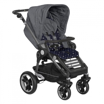 Прогулочная коляска Teutonia BeYou V4 Elite (шасси Graphite) — 6040-6175 Marble-Little Sailor