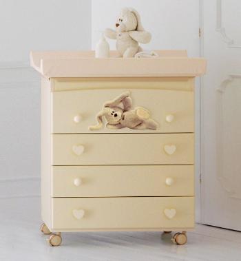 Пеленальный комод с ванночкой Baby Expert Cremino by Trudi — крем
