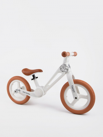 Двухколесный беговел Amarobaby Twist — Белый/Оранжевый