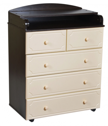 Пеленальный комод КЕДР Victoria 805 МДФ — Венге/Слоновая кость