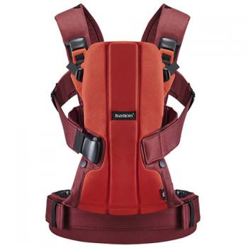 Рюкзак-кенгуру BabyBjorn We Cotton — Оранжевый с красным