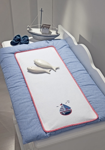 Покрывало (матрасик) Funnababy для пеленания 50х80 см — Marine