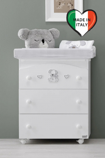 Пеленальный комод Erbesi Lucky — Белый/Серый