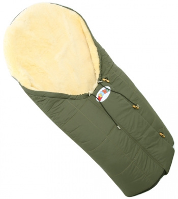 Детский конверт из медицинской овчинки «Кроха» Siberia — Khaki XI