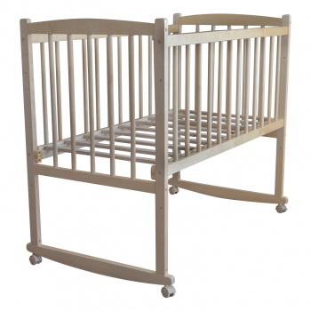Детская кроватка МАССИВ Беби 1 (колесо-качалка) — натуральный