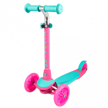 Трехколесный самокат TechTeam City Bird — бирюзово-розовый