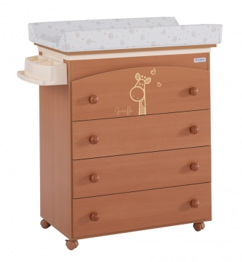 Комод пеленальный с декором Micuna Sabana B-970 — Honey/Beige Bears and Hearts