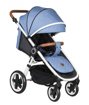 Прогулочная коляска Coletto JOGGY — indigo, белая рама
