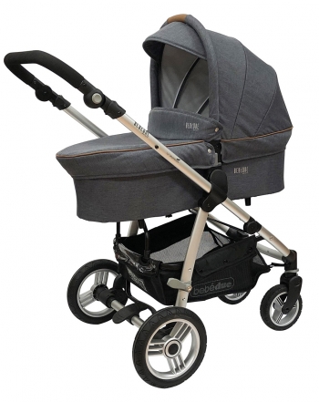 Коляска 2 в 1 Bebe Due Beyond Dragon — Серый