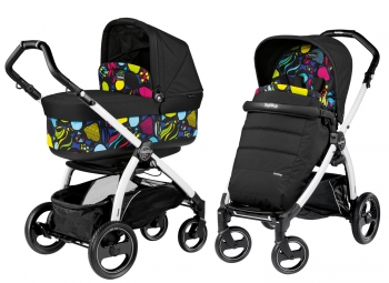 Коляска 2 в 1 Peg Perego Book S Pop Up Combo (шасси White/Black)