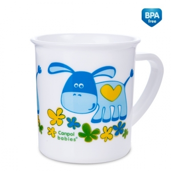 Чашка пластиковая Canpol арт. 4/413, 12+ мес., 170 мл — ослик
