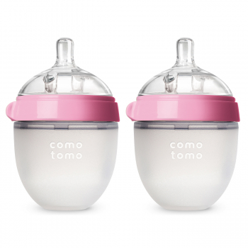 Набор бутылочек для кормления COMOTOMO (150 мл.) Natural Feel Baby Bottle — цвет розовый