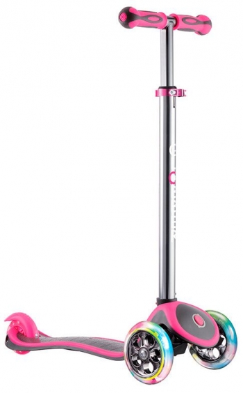Самокат Globber MY FREE UP TITANIUM LIGHTS (свет.колеса) — Розовый