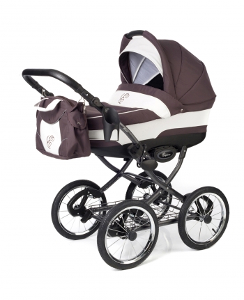 Коляска для новорожденных Esspero Classic (шасси Graphite) — Brown Lux