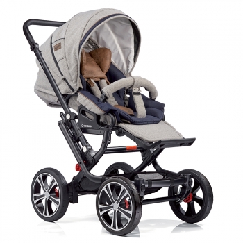 Прогулочная коляска Gesslein F10 Air+ с накидкой на ножки — Светло-коричневый