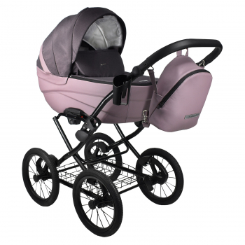 Коляска BEXA IDEAL Classic 14" — фиолетовый+т.пудра кожа